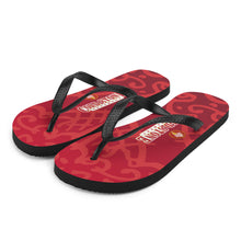 Load image into Gallery viewer, Cone Pattern Flip-Flops - Strawberry
