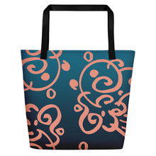 Load image into Gallery viewer, Cone Pattern Beach Bag - Peach
