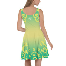 Load image into Gallery viewer, Cone Pattern Skater Dress - Lemon Sorbet
