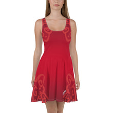 Load image into Gallery viewer, Cone Pattern Skater Dress - Strawberry
