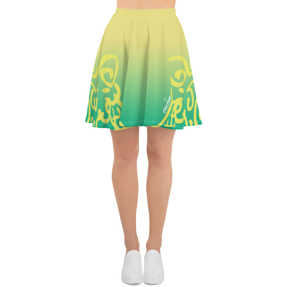 Cone Pattern Skater Skirt - Lemon Sorbet